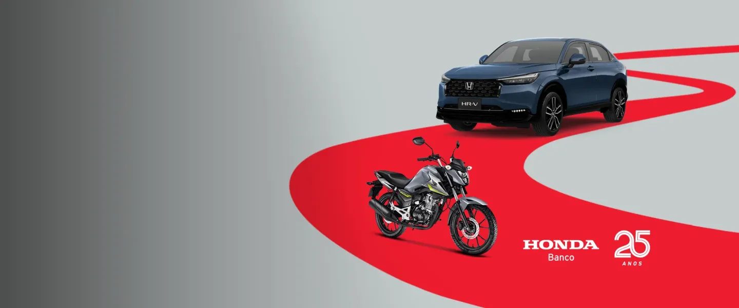 Banner Desktop 25 anos de Banco Honda